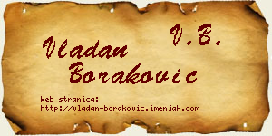 Vladan Boraković vizit kartica